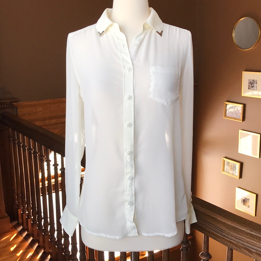 Honey Punch sheer blouse